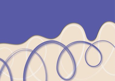 Parlak soyut dalga, birbirine dolanmış çizgiler, kıvrım. Reklamcılık için tasarım. Arka planda. Sunum şablonu. Vektör illüstrasyonu