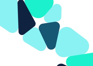 Renkli geometrik arka plan tasarımı. Yuvarlak üçgenli modaya uygun bir kompozisyon. Geleceğe yönelik bir geçmiş. Duvar kağıdı, afiş, arkaplan, kart, kitap illüstrasyonu, iniş için vektör illüstrasyonu.