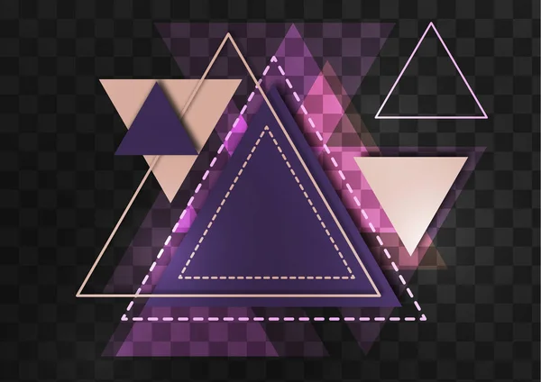 Fond Géométrique Abstrait Triangles Modernes Chevauchant Modèle Pour Les Présentations — Image vectorielle