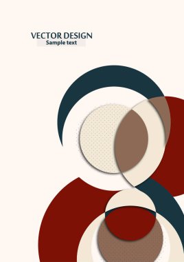 Renkli kağıt kesiği şekilli soyut bir arkaplan. Şirket tasarımı. Poster, afiş, kartvizit, kartpostal şablonu. Vektör illüstrasyonu