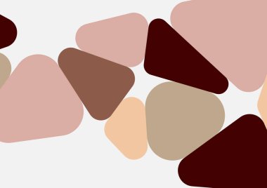 Renkli geometrik arka plan tasarımı. Yuvarlak üçgenli modaya uygun bir kompozisyon. Geleceğe yönelik bir geçmiş. Duvar kağıdı, afiş, arkaplan, kart, kitap illüstrasyonu, iniş için vektör illüstrasyonu.