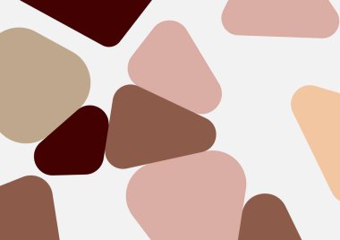 Renkli geometrik arka plan tasarımı. Yuvarlak üçgenli modaya uygun bir kompozisyon. Geleceğe yönelik bir geçmiş. Duvar kağıdı, afiş, arkaplan, kart, kitap illüstrasyonu, iniş için vektör illüstrasyonu.