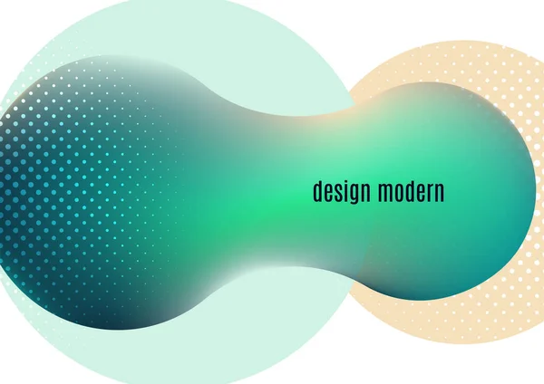 Abstraktes Fluidum Und Moderne Elemente Dynamische Farbformen Und Linien Flüssige — Stockvektor