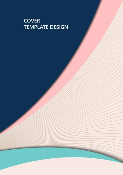 Minimalistische Geometrische Hintergründe Trendfarben Wellenlinien Papierschnitt Effekt Design Layout Für — Stockvektor