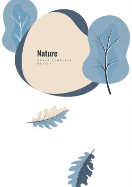 Yaratıcı botanik geçmişi, meşe yaprakları, ağaçlar. Doğal ürün konsepti. Vektör illüstrasyonu