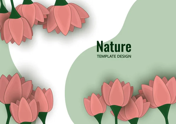 Vektorillustration Mit Stilisierten Lilienblüten Florales Muster Auf Wellenförmigem Hintergrund Muster — Stockvektor