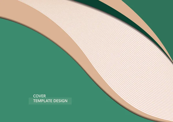 Minimalist Geometrik Arka Planlar Moda Renkleri Dalgalı Çizgiler Kağıt Kesiği — Stok Vektör