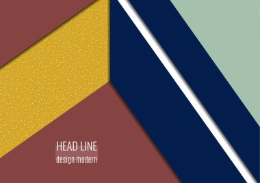 Parlak soyut geometrik şekiller. Kapak, kartvizit, broşür ve rapor için evrensel geometrik şablon. Vektör illüstrasyonu