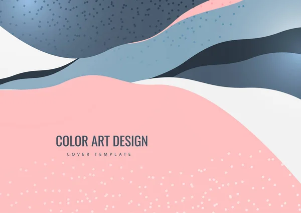 Cobertura Ondas Coloridas Brilhantes Modelo Design Moderno Ilustração Vetorial — Vetor de Stock