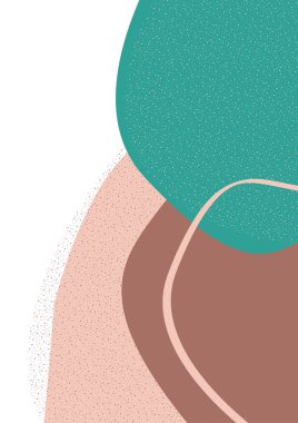 Çeşitli şekillerden ve karalama nesnelerinden oluşan renkli bir el çizimi. Soyut modern moda şablonu. Vektör illüstrasyonu.