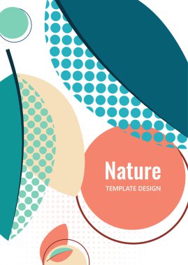 Yaratıcı yapraklar, beyaz arka planda noktalar. Yaz Satışı. Kapak, poster, internet, sayfa, sosyal, medya, anonslar, tebrik kartpostalları Vektör illüstrasyonu