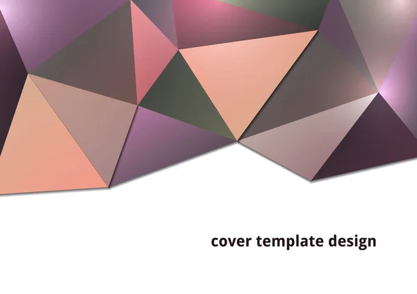 Fondo Abstracto Moderno Triángulos Geométricos Colores Presentación Comercial Técnica Plantilla — Vector de stock