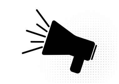 Hoparlör ikonu. Haber Vektörü illüstrasyonu yayınlanıyor