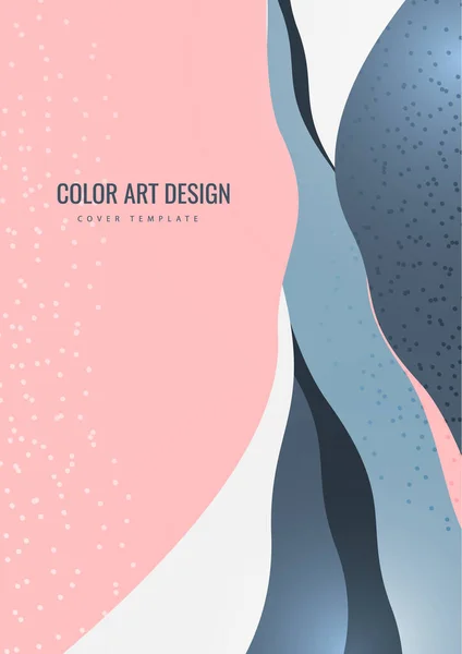 明るい色の波がカバー モダンなデザインテンプレート ベクターイラスト — ストックベクタ