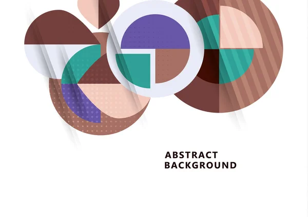 Dinâmica Moderna Geométrica Fundo Abstrato Moderna Sobreposição Formas Redondas Design — Vetor de Stock