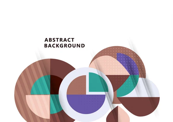 Dinâmica Moderna Geométrica Fundo Abstrato Moderna Sobreposição Formas Redondas Design — Vetor de Stock