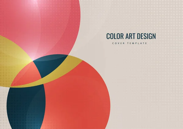 Ljusa Färgglada Skärande Delar Cirkel Dekorativa Prickar Modern Abstrakt Bakgrund — Stock vektor
