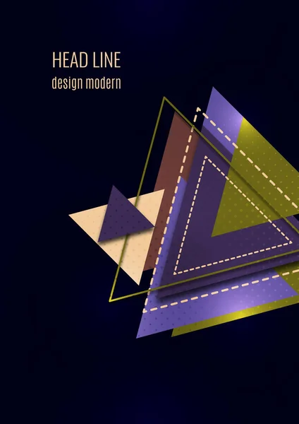 Conception Géométrique Partir Triangles Lignes Concept Créatif Fond Abstrait Moderne — Image vectorielle