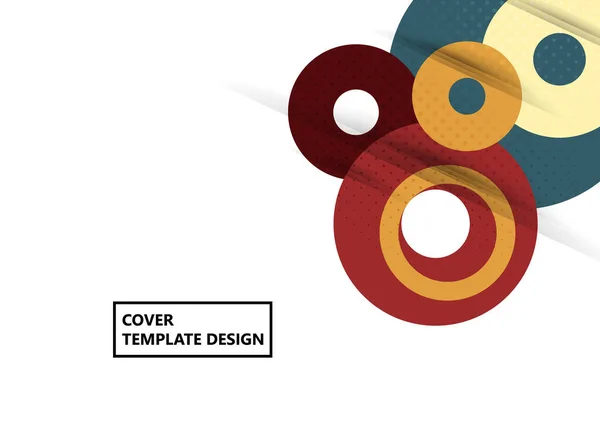 幾何学的現代的背景 リングの抽象的なパターン ディスク デザインのテンプレート ベクターイラスト — ストックベクタ