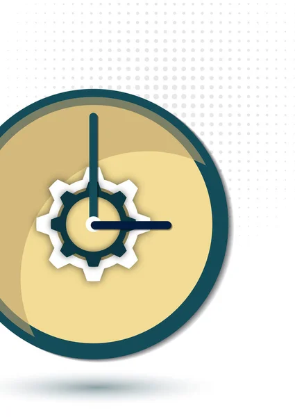 Kreatywny Zegar Strzałkami Projektowania Symbol Czasu Pracy Ilustracja Wektora — Wektor stockowy