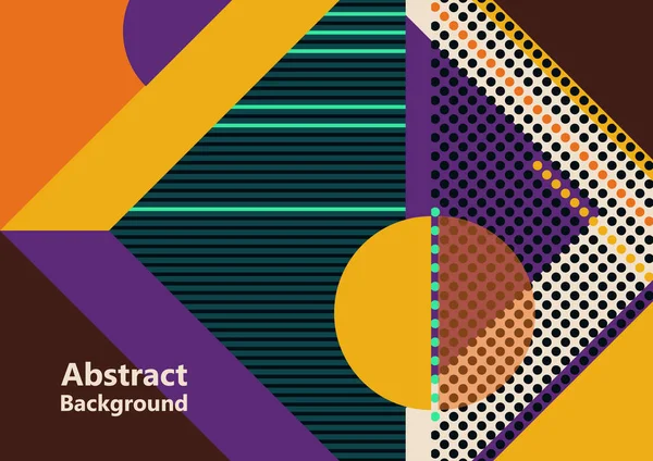Abstrakt Affisch Med Geometriska Former Modern Bakgrund Trendiga Grafiska Element — Stock vektor