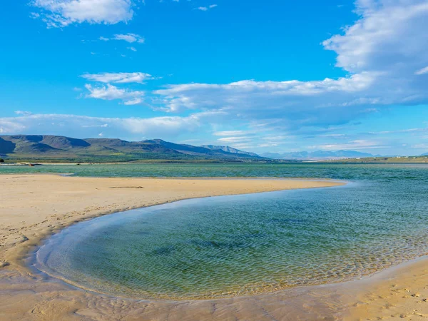 Utsikt Över Botrivier Eller Botriver Estuary Valkusten Overberg Västra Udden — Stockfoto