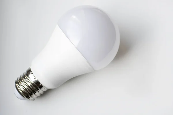 Light Bulb White Background Close — Stock Photo, Image