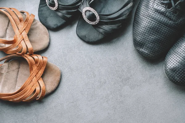 Worn Out Shoes Latin Ballroom Dancing International Dance Day — Stock Photo, Image