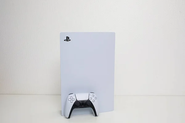 Рига Латвия Ноября 2020 Sony Playstation Раскрывает Консоль Ps5 Игры — стоковое фото
