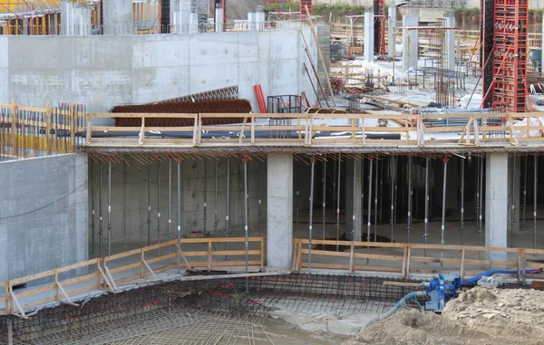 Trabajos Curso Sitio Construcción Para Construir Casas Oficinas Negocios — Foto de Stock