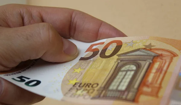 Recuento Billetes Euros Riqueza — Foto de Stock