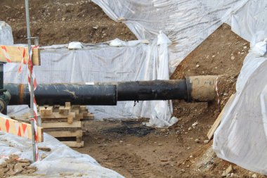 Sonbaharda kentin doğalgaz boru hattı üzerinde çalışmalar sürüyor