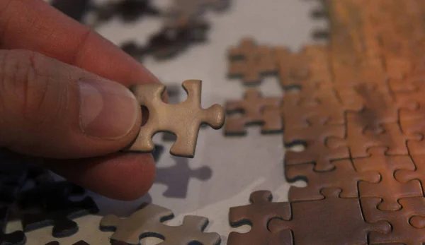 Compléter Puzzle Pour Plaisir Divertissement Succès — Photo