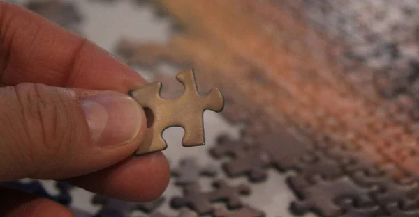 Compléter Puzzle Pour Plaisir Divertissement Succès — Photo