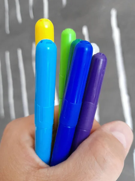 Colored Markers Ready School — Stock Photo, Image