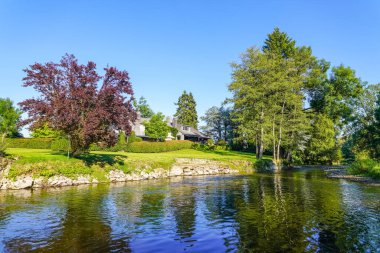 Parktaki gölün güzel manzarası