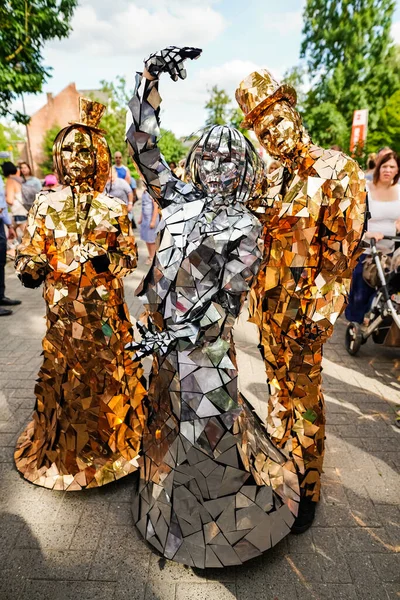 März Famenne Belgien August 2019 Veranstaltung Statuen Marche Mit Lebenden — Stockfoto