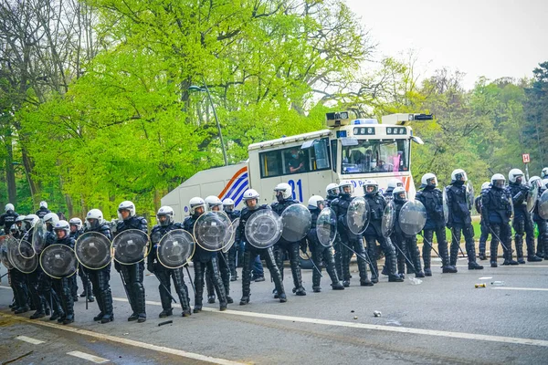 Brussels Belgmeal May 2021 Revellers Brussels Bois Cambre Park Covid — 图库照片