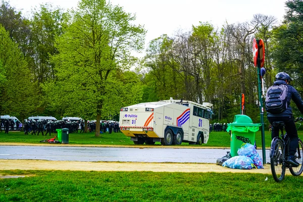 Brusel Belgie Května 2021 Revellers Brussels Bois Cambre Park Covid — Stock fotografie