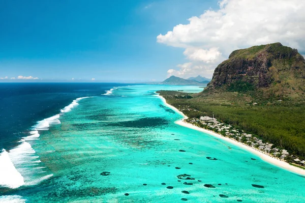 Vue Aérienne Morne Brabant Sur Île Maurice — Photo