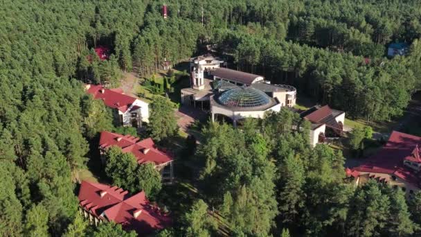 2018 년 8 월 11 일에 확인 함 . Top view of the Ozerny sanatorium in the Grodno region.Belarus — 비디오