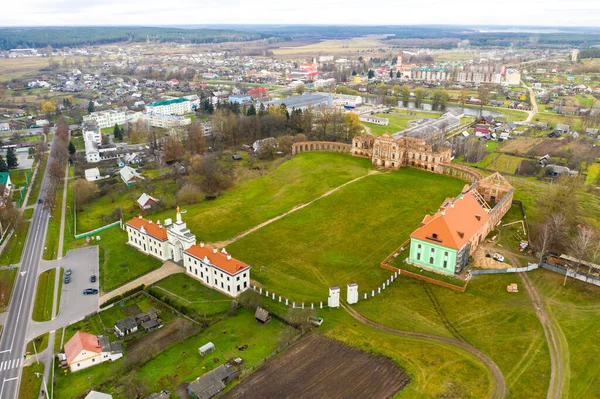 Ruzhanskij Palatset Och Ruinerna Fasaden Övergiven Förstörd Byggnad Ett Gammalt — Stockfoto