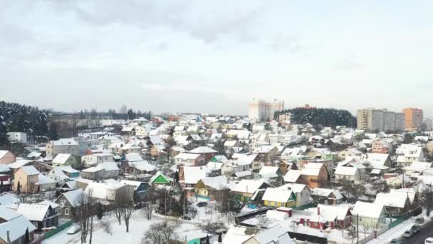 Top view of a residential area in the city of Minsk. Belarus — Stock Video