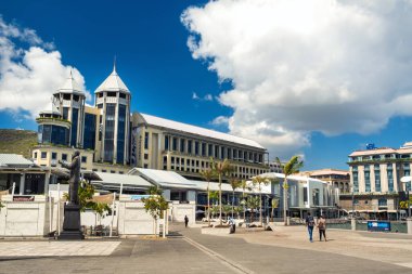 MERKEZİ - 12 ARALIK 2019. Mauritius Limanı Louis 'in başkentindeki rıhtım..