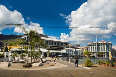 MERKEZİ - 12 ARALIK 2019. Mauritius Limanı Louis 'in başkentindeki rıhtım..