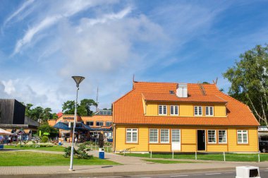August 17, 2017 Nida, Lithuania, old Lithuanian traditional wooden house in Nida.