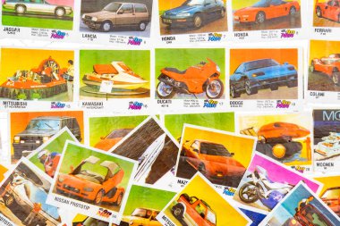 28 Mart 2021, Minsk, Belarus. Hobi olarak Oto Moto sakız ambalajları topluyorum..