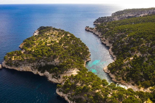 Άποψη Του Calanque Port Mioux Ενός Από Μεγαλύτερα Φιόρδ Μεταξύ — Φωτογραφία Αρχείου