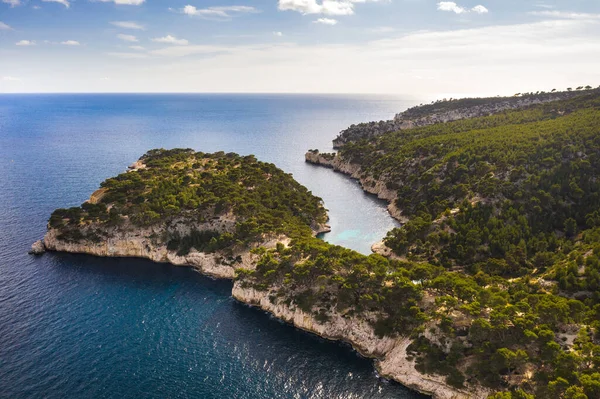 Veduta del Calanque de Port Mioux, uno dei fiordi più grandi tra Marsiglia e Cassis, Francia — Foto Stock