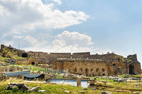 Anfiteatro Romano Tra Rovine Hierapolis Pamukkale Turchia — Foto Stock